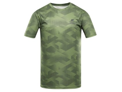 triko pánské krátké ALPINE PRO QUATR rychleschnoucí s COOL DRY zelené (Varianta M)