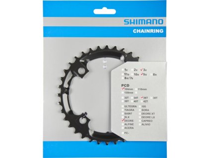 převodník 36z Shimano DEORE FC-M590 3x9 4 díry