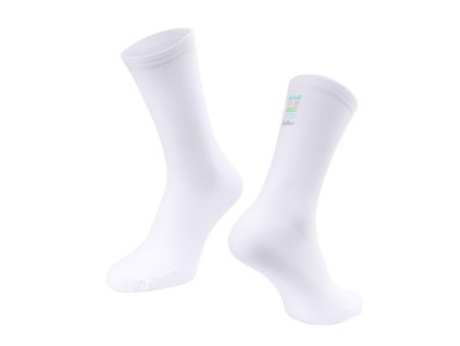 ponožky FORCE COLOUR dlouhé, bílé (velikost S-M)