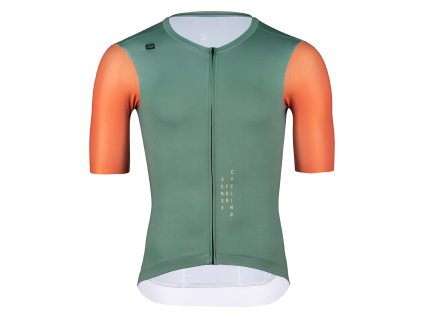 dres FORCE LIMIT kr. rukáv, zeleno-oranžový (velikost L)