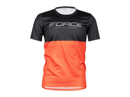 dres FORCE KID MTB CHEERY, černo-oranžový (velikost 128-140)