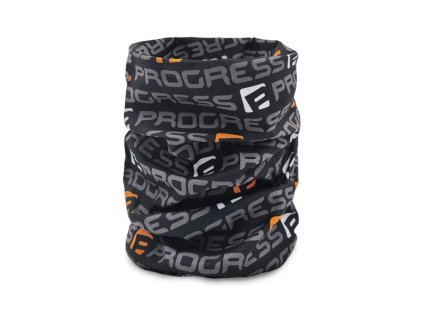 šátek Progress TUBE "P" černo šedý