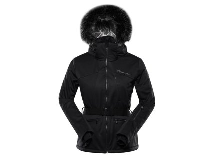 bunda dámská ALPINE PRO DOWELA softshellová s membránou černá (Varianta XL)