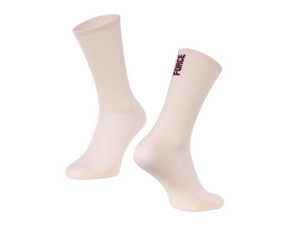 ponožky FORCE LONGER SLIM, krémové (velikost S-M)