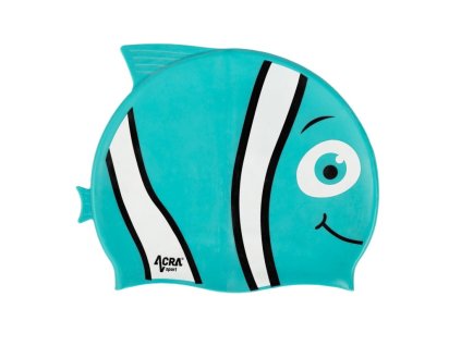 čepice plavecká dětská Acra NEMO tyrkysová