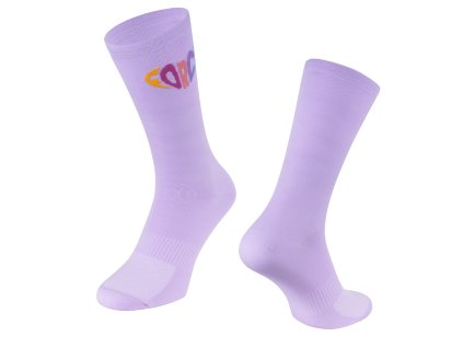 ponožky FORCE IN HEART dlouhé, fialové (velikost S-M)