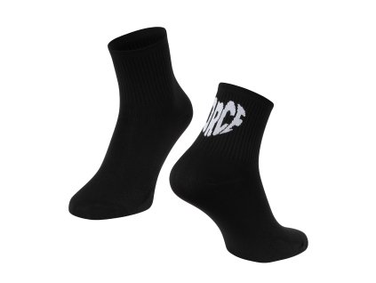 ponožky FORCE IN HEART krátké, černé (velikost S-M)