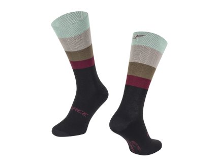 ponožky FORCE FREEDOM, černá-mint (velikost S-M)