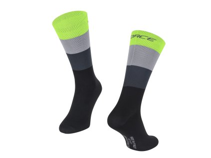 ponožky FORCE RAINBOW, černá-fluo (velikost S-M)