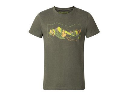 triko pánské krátké ALPINE PRO BOLEN s COOL DRY zelené (Varianta M)