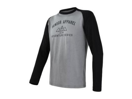 triko dlouhé pánské SENSOR MERINO ACTIVE PT ADVENTURE šedé (Varianta L)