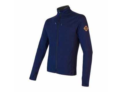mikina pánská SENSOR MERINO UPPER zip deep blue (Varianta M)