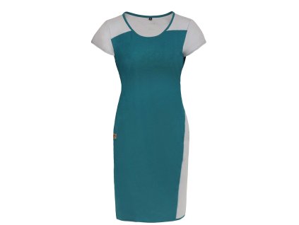 Direct Alpine dámské bavlněné šaty FLOWY LADY (Barva emerald/grey, Velikost S)
