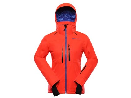 bunda dámská ALPINE PRO REASA 2 lyžařská s membránou PTX SNOW oranžovo/červená (Varianta XS)