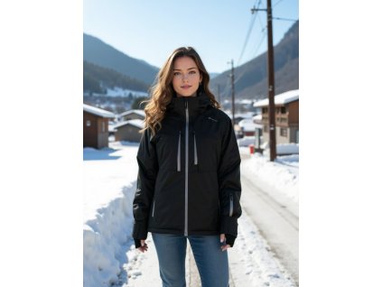 bunda dámská ALPINE PRO REASA 2 lyžařská s membránou PTX SNOW černá (Varianta XL)