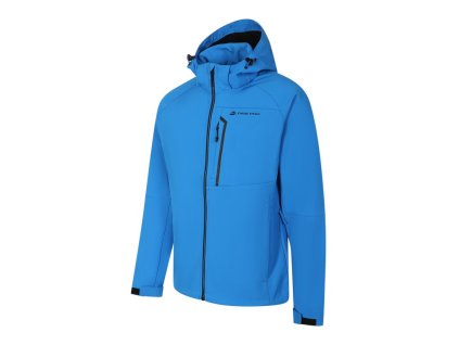bunda pánská ALPINE PRO HOOR softshellová s DWR modrá (Varianta S)