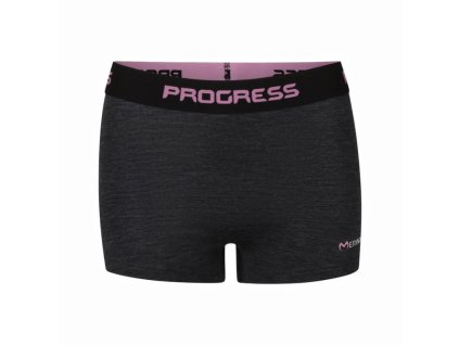kalhotky dámské Progress MW SKNZ 170 merino boxerky černý melír (Varianta S)