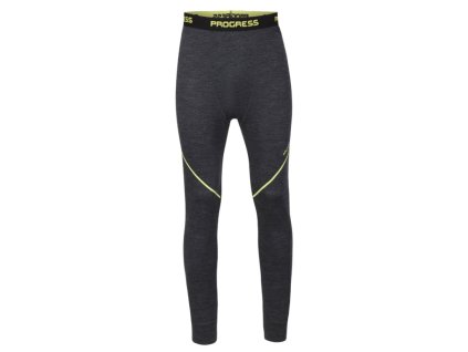 spodky dlouhé pánské Progress MW SDN 170 merino černý melír (Varianta L)