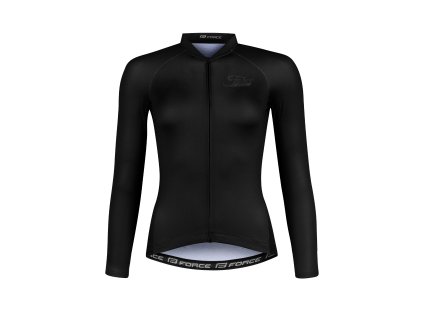 dres FORCE PURE UNI dlouhý rukáv, černý (velikost L)