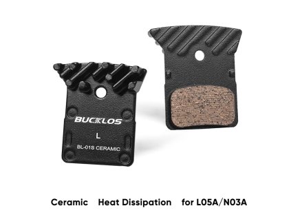 Keramické brzdové destičky s chladičem BUCKLOS pro Shimano D03S, N03A, N04C, BRM9120