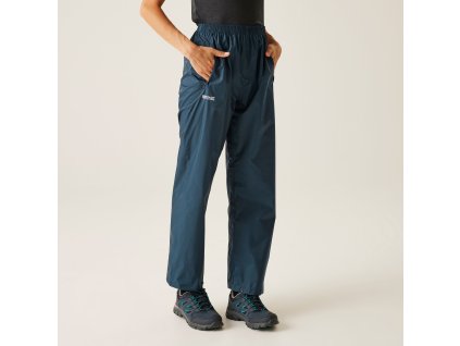 Dámské převlečné nepromokavé kalhoty Regatta Pack-It OverTrousers – modré