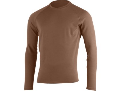 Lasting pánská merino mikina WITY hnědá (Velikost S)