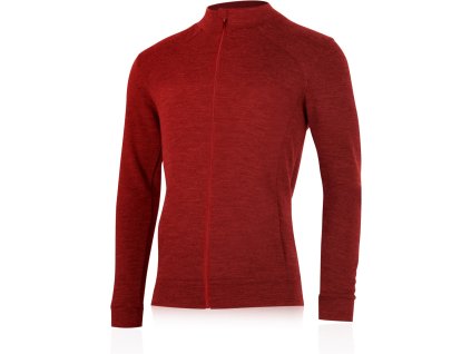 Lasting pánská merino mikina SARMIN červená (Velikost S)