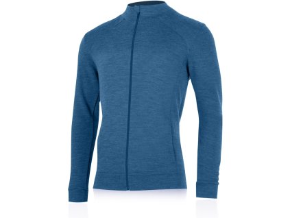 Lasting pánská merino mikina SARMIN modrá (Velikost S)