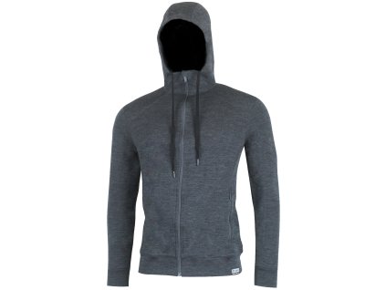 Lasting pánská merino mikina KARMIN šedá (Velikost M)