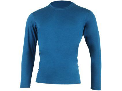 Lasting pánské merino triko ALAN modré (Velikost S)