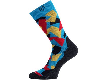 Lasting merino ponožky WOM modré (Velikost S)