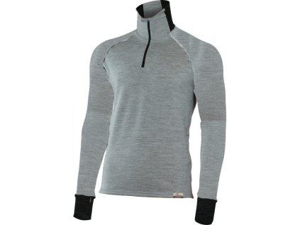 Lasting pánská merino mikina LEO šedá (Velikost S)
