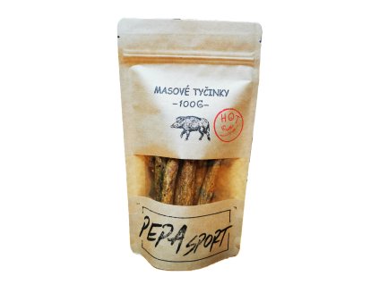 Sušené vepřové tyčinky - CHILLI (HOT) 100g