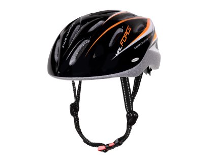 přilba FORCE HAL, černo-oranžovo-bílá (velikost S-M)