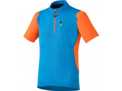 dres krátký pánský Shimano Touring Jersey modrý (Varianta L)