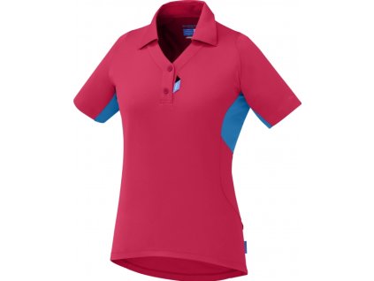 dres krátký dámský Shimano Polo Shirt růžový (Varianta L)
