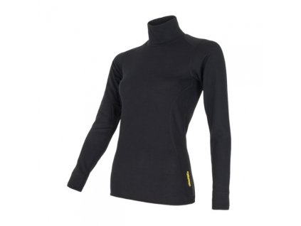 triko dlouhé dámské SENSOR DOUBLE FACE rolák černé (Varianta L)