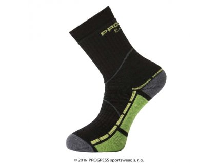 ponožky Progress TRAIL bamboo černo/zelené (Varianta 3-5)