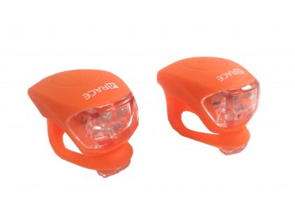 blikačka přední+zadní 4RACE LS03 silicon oranžová