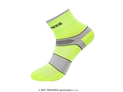 ponožky Progress CYCLING fluoritovo/šedé (Varianta 3-5)