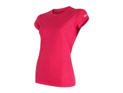 triko krátké dámské SENSOR MERINO ACTIVE magenta (Varianta M)