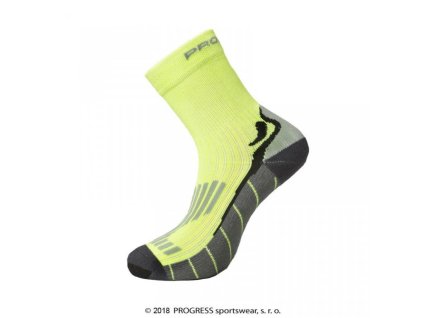 ponožky Progress RUNNING HIGH SOX fluoritové (Varianta 3-5)