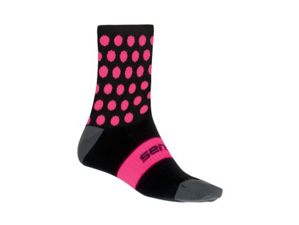 ponožky SENSOR DOTS NEW černo/růžové (Varianta 3-5)