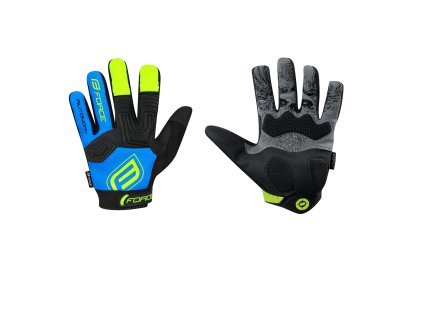 rukavice FORCE KID MTB AUTONOMY, černo-modré (velikost L)