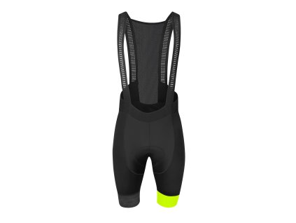 kraťasy F FASHION se šráky a vložkou,černo-fluo