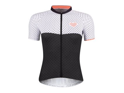 dres F POINTS LADY kr. rukáv, černo-bílý (velikost XS)