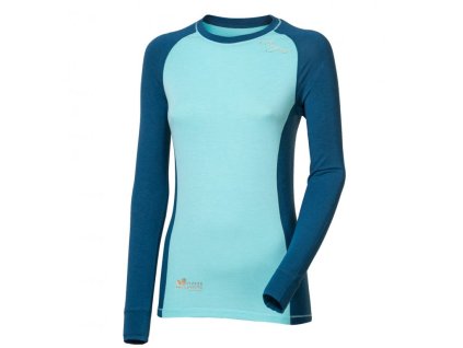 triko dlouhé dámské Progress NDRZ coffee petrol/mint (Varianta L)