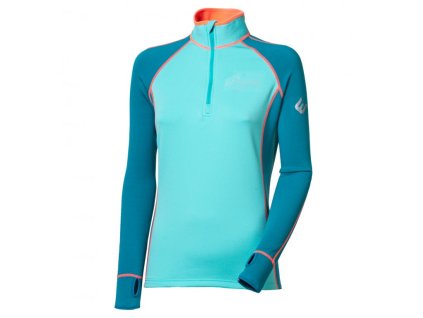 mikina dámská Progress TISPA ZIP modrozeleno/mintová (Varianta L)