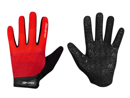 rukavice FORCE MTB SWIPE letní,červené (velikost L)