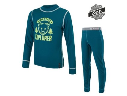 komplet dětský SENSOR DOUBLE FACE WILD set safír (Varianta 90)